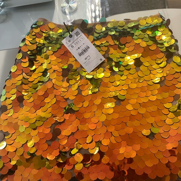 Zara small sequin skirt- limited edition brand new with tags - Picture 3 of 5